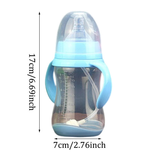 Μπιμπερό στεγανό 8,4oz με λαβή και καλαμάκι 2