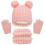 Winterset für Kinder: Mütze, Schal und Handschuhe, Rosa 2