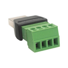 USB2.0A dugasz - csavaros csatlakozó adapter forrasztásmentes