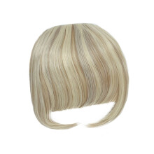 Extensii de păr sintetice cu breton cu clips pentru femei