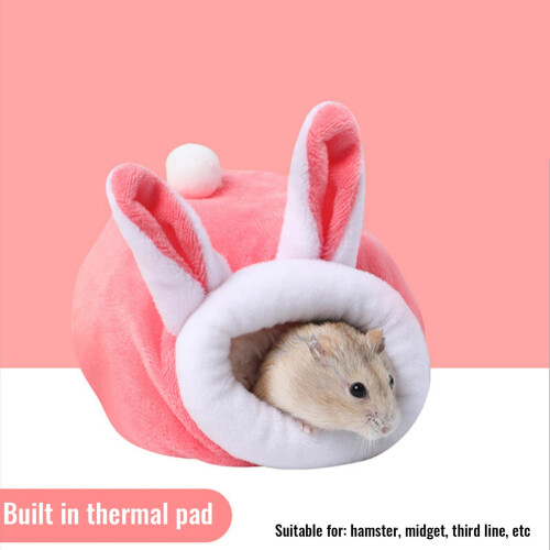 Maison en coton pour hamster, rose, 1 pièce