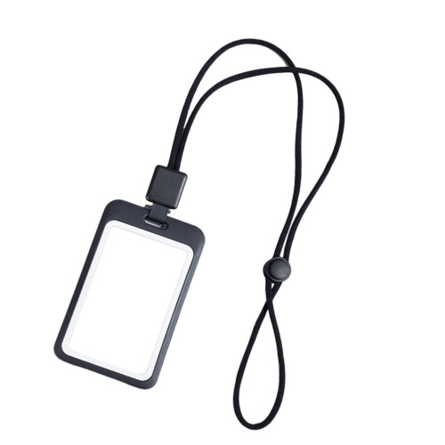 Lanière rétractable et porte-cartes ensemble transparent1