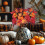 Branches artificielles de feuilles d'érable rouges, décoration d'automne, 12 pièces 4