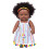 Muñeca bebé reborn de vinilo de 35 cm con cabello rizado. 1