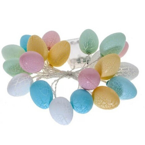 Luminițe cu șir de ouă de Paște, 9,8ft20, multicolore 2