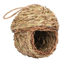 Kolibrie vogelhuisje voor buiten, hangend, geweven met natuurlijk gras