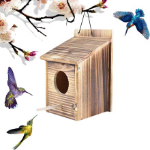 Houten vogelhuisje voor gebruik in de tuin, 1 stuk