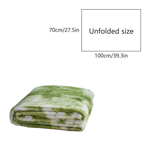 Green Scandinavian Flannel Tie Blanket 70x100cm 2