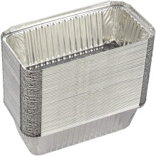 Assadeiras de alumínio para grelhar, 20x10cm, pacote com 40 unidades (8x4 polegadas)