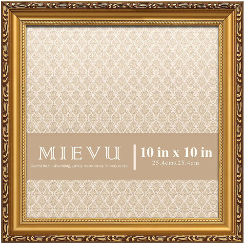 Cadre photo doré 10x10 pouces pour mur ou table