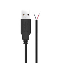 USB-oplaadverlengkabel 22AWG 2-pins blanke draad