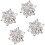 Boutons strass fleurs argentés (4 pièces) 1