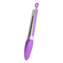 Pinzas de cocina de acero inoxidable con punta de silicona, 23 cm (9 pulgadas)