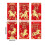 Enveloppes rouges 3D holographiques nacrées (6 pièces) 3