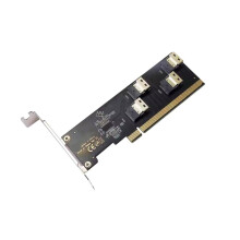 PCIe x16 naar M.2 NVMe uitbreidingskaart met 4 poorten
