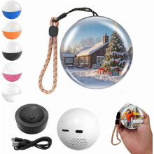 Memory Sphere Lampe 3D Foto Videoafspiller Hvid USB