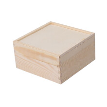 Boîte cadeau en bois brut rustique pour fleurs 15 x 15 x 8 cm