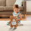 Peluche Ours Bleu avec Écharpe, Pattes Lestées de 25 cm 6