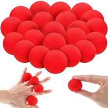 Ensemble de 20 boules en éponge rouges pour la magie - Accessoires souples