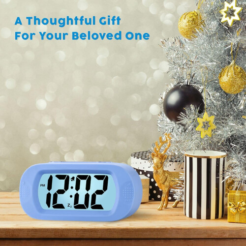 Sveglia digitale LCD da viaggio con funzione snooze e luce notturna.