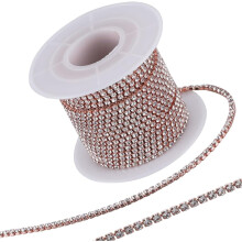 Rhinestone Chain Rose Gold2mm11-Yard
