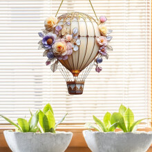 2D Hot Air Balloon Ornaments Decor - Gifts for Hot Air Balloon Lovers - Home Wall Room Kitchen Decoration - Acrylic Ornament