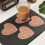 Kreative Herz-Untersetzer PVC-Tischsets, 4-teilig 1