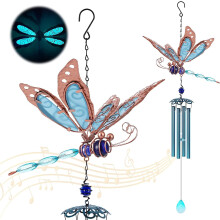Carillon éolien libellule, décoration de jardin extérieur, 1 pièce