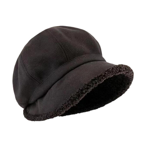 Tidningshatt Dam Bomull Fluffig Flat Cap