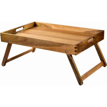 Tacka na łóżko składane z drewna akacjowego 22x14 cali