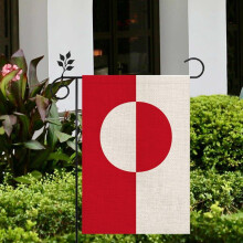 Grønlands flagg i polyester utendørsbanner 1x1,5 fot