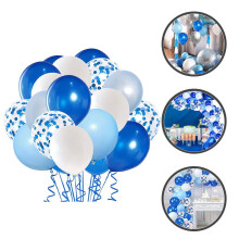Balúin Nollag Babhta Confetti Gorm 50 píosa