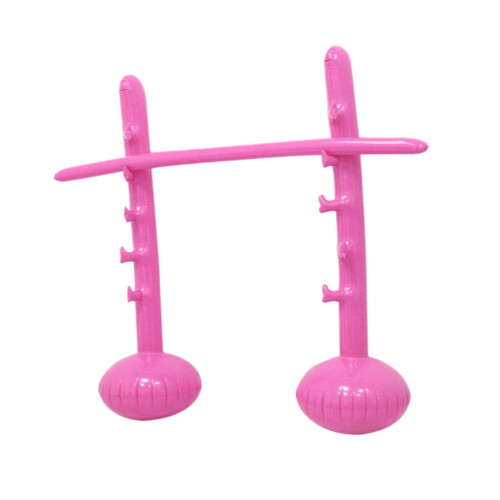 Inflatable high jump bar game prop pink