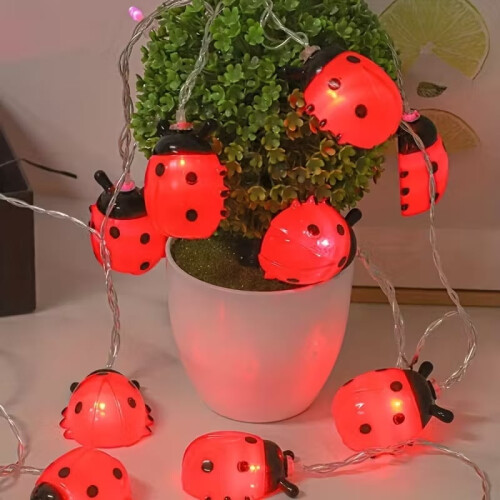 Φωτάκια Ladybugs Fairy String με Μπαταρία από Χάλκινο Σύρμα 1 τεμ. 2