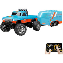 Μίνι τηλεκατευθυνόμενο Monster Truck 1: Κλίμακα 64 με φώτα και 2.4GHz