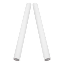 Rolo de papel branco para desenho, ideal para atividades artísticas infantis (2 unidades).