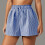Stribede dameshorts med lommer, 1 par 2