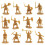 Conjunto de 2 figuras de ação de cavaleiro medieval em plástico. 1
