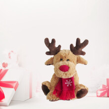 Reindeer stuffed animal brown elk shape 1 set