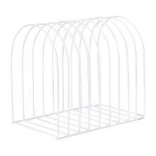 9 Slot Vinyl Record Holder, Anti-Rust Metal Magazine Album Display Rack Desktop File Sorter Organizer, Paper Letter Newspaper Storage for Home Office