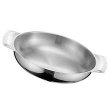 KALLORY stainless steel wok with dual handles 1 piece