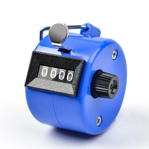 Blue 4-Digit Mechanical Tally Counter 1 pc 1