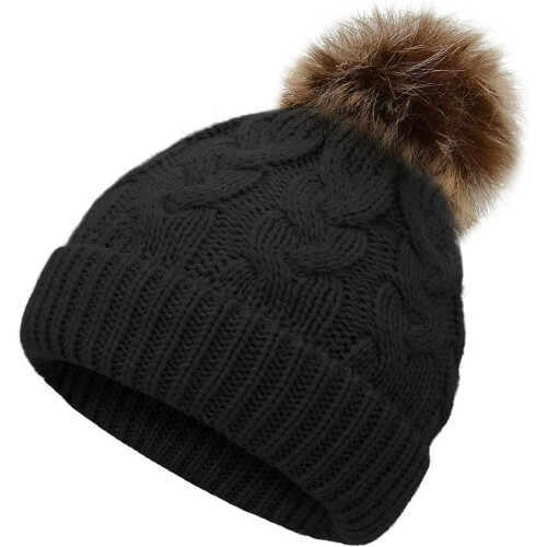 Bonnet d'hiver tricoté pour bébé, chaud et confortable (1 pièce)