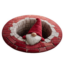 Christmas 3D Red Dwarf Rug 32 inch non-slip washable