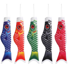 Juego de 5 mangas de viento con forma de carpa Koinobori (15,7 pulgadas)