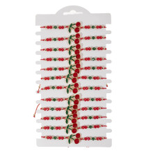 Kirschgeflochtene Armbänder mit Legierungs- und Kristallperlen 12