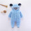 Macacão infantil com capuz e orelhas de urso, tamanho 0-12 meses. 3