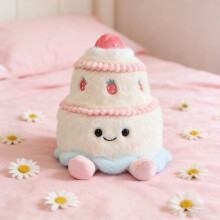 Peluche Gâteau d'anniversaire aux fraises 30 cm