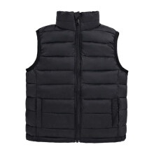 Gilet trapuntato senza maniche per bambini con collo alto e cerniera