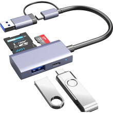 Concentrador lector de tarjetas SD/TF USB-C 3.0 4 en 1